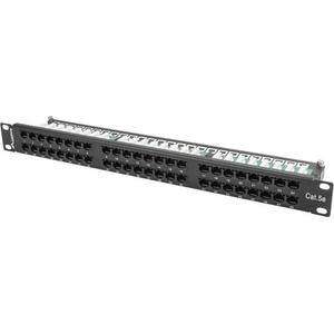 Lanberg PPU5-1048-B пач панел 1U 48 порта RJ-45 Cat5e черен (PPU5-1048-B)
