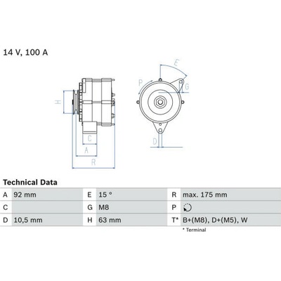 generátor BOSCH 0 986 039 450