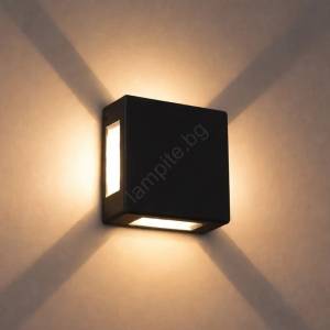Brilagi - LED външно стенно осветително тяло QUADRAY LED/6W/230V черно IP54 (BG3826)