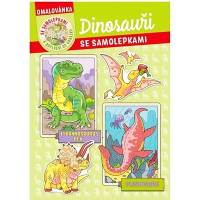Omaľovánka A4 so samolepkami Dinosaury