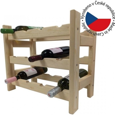 Dřevěný stojan na víno pro 12 lahví – Zbozi.Blesk.cz