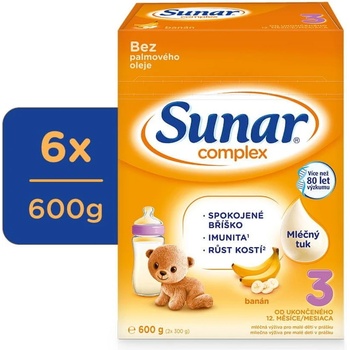 Sunar 3 complex batolecí banán 6 x 600 g