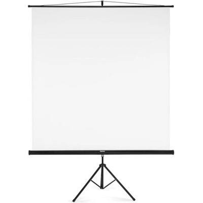 Hama Екран на стойка 180x180 cm, 2 в 1, мобилен комплект, телескопична тръба, бял (HAMA-21573)