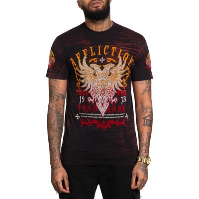 AFFLICTION мъжка тениска affliction - tried attack - ЧЕРНО МУЛТИ - a25490-bkml