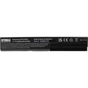 EXTENSILO Батерия за Asus F301 / S301 / X301, 6000 mAh (888401926)