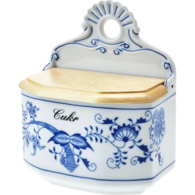 Dubí Cibulák Slánka závěsná s víčkem 0,70 l CUKR Originál Český porcelán