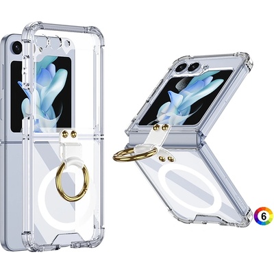 Samsung Galaxy Z Flip5 Удароустойчив Ring Holder Калъф и Протектор