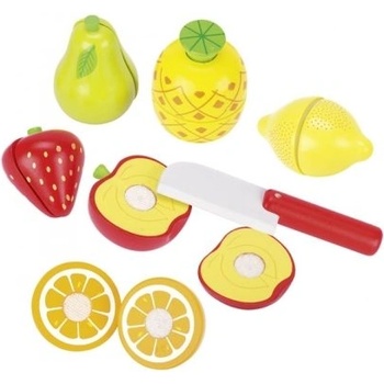 Goki - Дървена играчка - Плодове с велкро (51597)