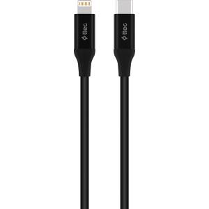 Ttec Кабел ttec - Lightning Fast Charging, USB-C/Lightning, 1.5 m, черен (8694470827650)