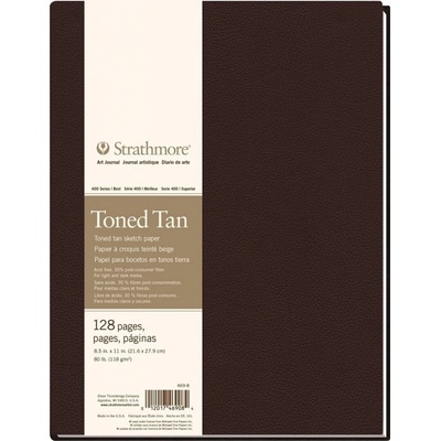 Strathmore Serie 400 Toned Tan Hardbound Book Skicár 64 28 x 22 cm 118 g