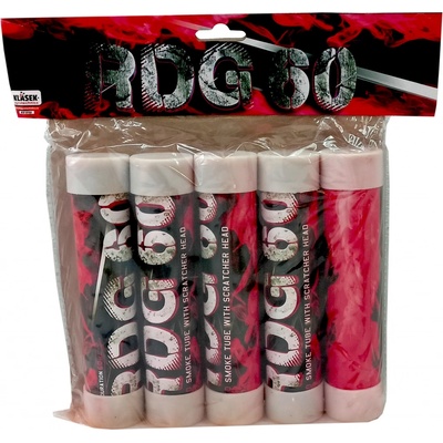 Dýmovnice škrtací červená 5 ks