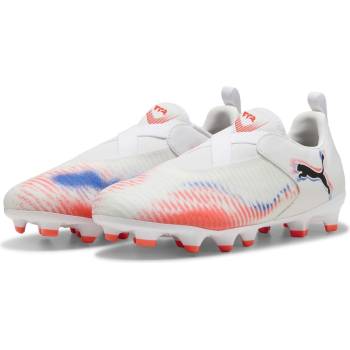 PUMA Юношески футболни бутонки Puma Future 8 Match Laceless Juniors Firm Ground Football Boots - White/Black/Red
