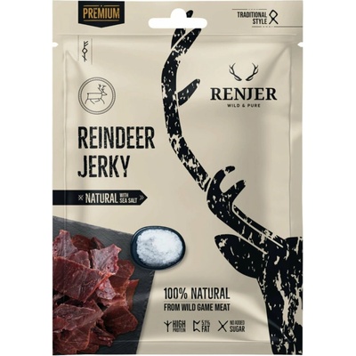 Renjer Traditional Nordic Reindeer Sobie Jerky Sea Salt 25 g