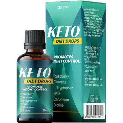 Keto Diet Drops doplněk stravy kapky na hubnutí, 30 ml