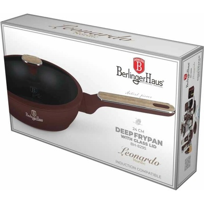 BERLINGERHAUS Pánev hluboká s poklicí 24 cm Leonardo Nordic Collection BH-8295