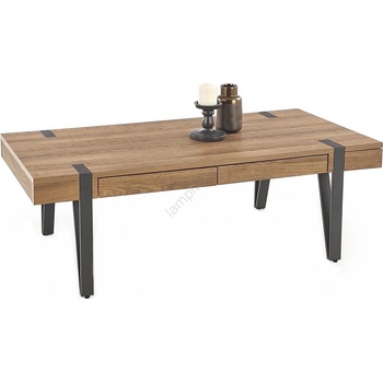 Halmar Масичка за кафе TULUZA 41x120 cm златист орех/черен (HA0148)