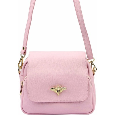 Luka dámska kožená crossbody kabelka púdrovo ružová 19-68 Bzzz