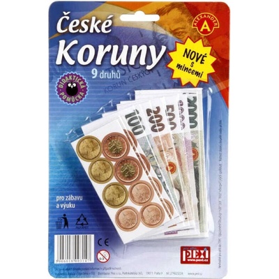 Wiky České peníze a mince pro zábavu a výuku