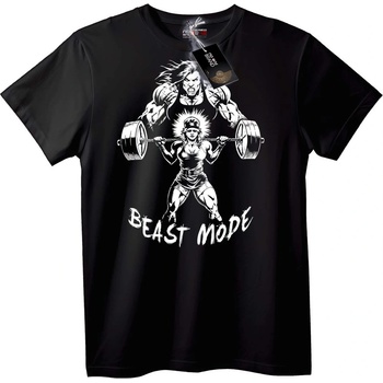 NOONEBRAND Тениска Режим на Звяр - Вдигане на Тежести - 2XL, White