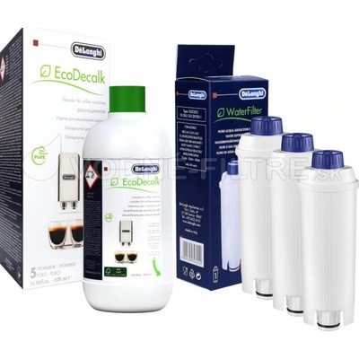 DeLonghi DLS C002 3 ks + EcoDecalk 500 ml