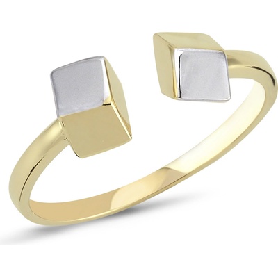 Lillian Vassago Zlatý geometrický prsten s otevřenou obroučkou LLV66 GR098Y
