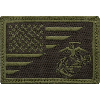 ROTHCO nášivka vlajka USA/USMC velcro ZELENÁ