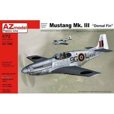 AZmodel North American P 51B Mustang Mk.III Dorsal Fin 1:72