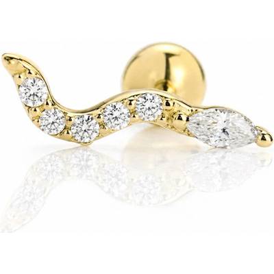 Lillian Vassago Zlatý piercing labreta had zdobený zirkónmi LLV92-GPI068LB