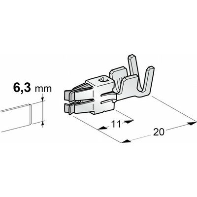 MTA Dutinka 6,3mm-zvislá SPT WP F630