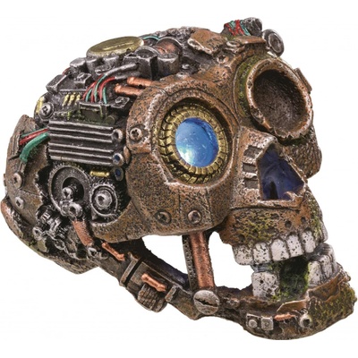 Nobby Cyborg skull 2 LED 11,5x15,7x11 cm