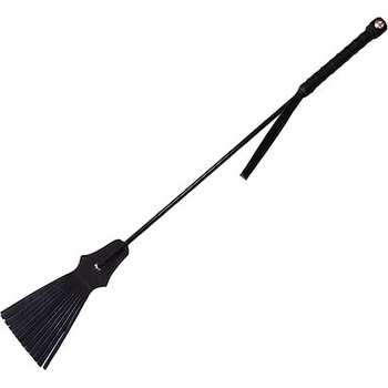 ostatní ROUGE Leather Tasselled Riding Crop Black