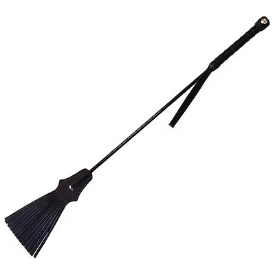 ostatní ROUGE Leather Tasselled Riding Crop Black
