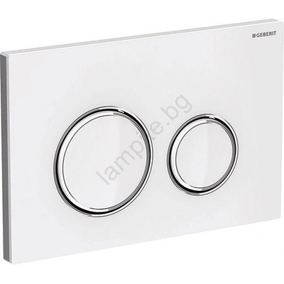 Geberit 115.884. SI. 1-Бутон за промиване Sigma50 24, 6x16, 4 см бял/лъскав хром (GB0048)