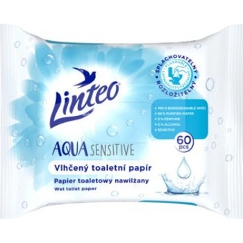 LINTEO vlhčený Aqua Sensitive 60 ks