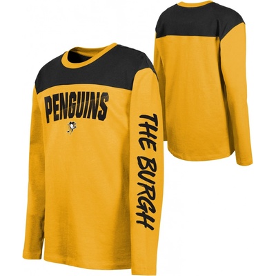 Outerstuff detské tričko Pittsburgh Penguins Unbeaten Run Ls Crew Nk Tee