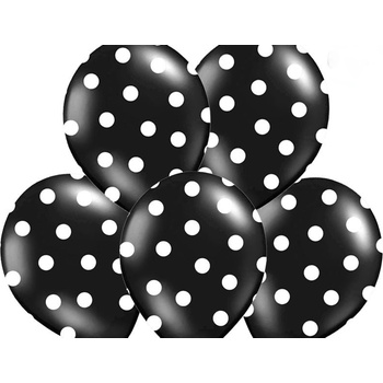 Balónek s puntíky černý 30 cm