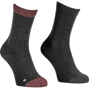 Ortovox Дамски чорапи за колоездене Ortovox Women's MTB Mid Light Sock Cycling socks - Black Raven - размер 39-41 (EU) (207-1398-0112)