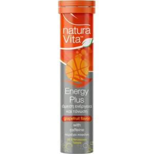 Natura Vita Energy Plus with Caffeine [20 ефервесцентни таблетки] Грейпфрут