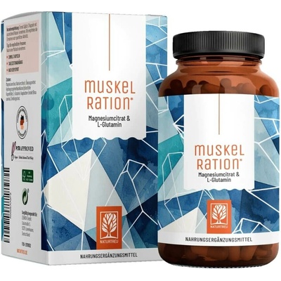 Naturtreu Komplex pre svaly magnézium citrát a L-glutamín, 90 kapsúl