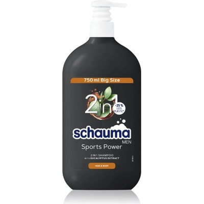 Schwarzkopf Schauma MEN душ гел и шампоан 2 в 1 за мъже Sports Power 750ml