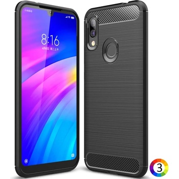 Image 1 of Xiaomi Redmi 7 Удароустойчив Carbon Fiber Калъф и Протектор