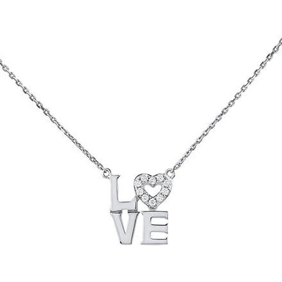 SILVEGO Stříbrný náhrdelník love july s brilliance zirconia MW00225