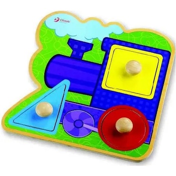 Image 1 of Classic World Дървен пъзел за бебета - влакче Classic World (2068)