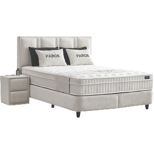 Carmen Тапицирана спалня с матрак paros 140 х 200 - крем an (3560281)