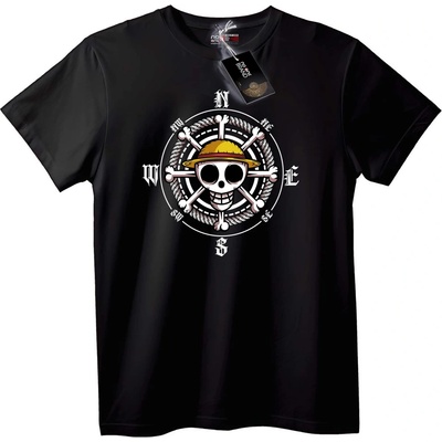 NOONEBRAND Тениска One Piece Пиратите с Сламена Шапка - L, White