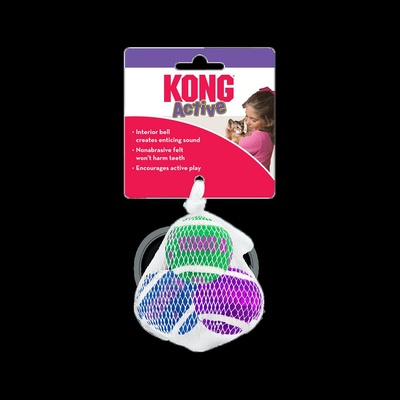 KONG Cat Tennis Balls - Тенис топки със звънче за котки 3 броя