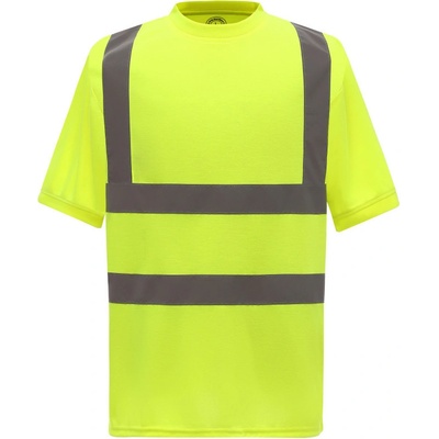 Yoko tričko HVJ410 Hi-Vis krátký rukáv výstražné hi vis yell žlutá fluorescent S