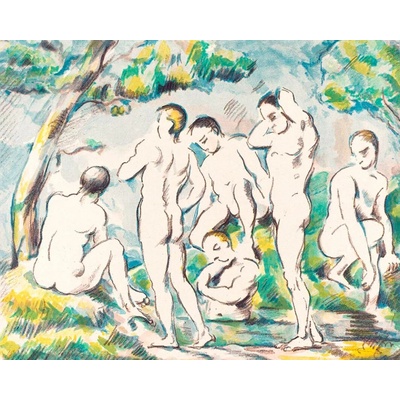 Kúpajúci sa 1897 50x40cm - Paul Cézanne