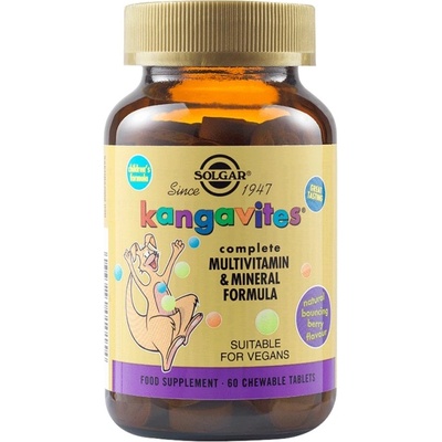 Solgar Kangavites Multivitamin for Children [60 Дъвчащи таблетки] Горски плодове