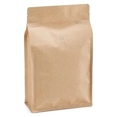 Sáček s plochým dnem |hnědý mat| ZIP | ventil obsah 100g (110 x 185 + 55 mm)
